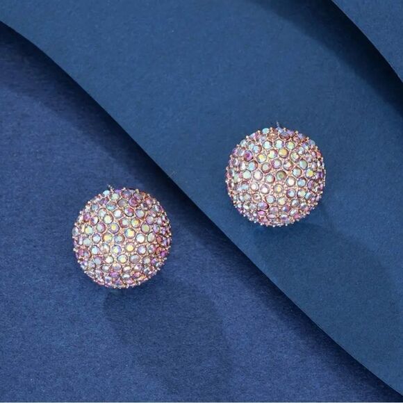 🩶 NEW Stunning Sparkling Swarovski crystal round stud earrings 🩶 - Picture 6 of 7